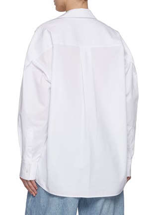 Back View - Click To Enlarge - ALEXANDERWANG - Oversized Embroidered Cotton Shirt