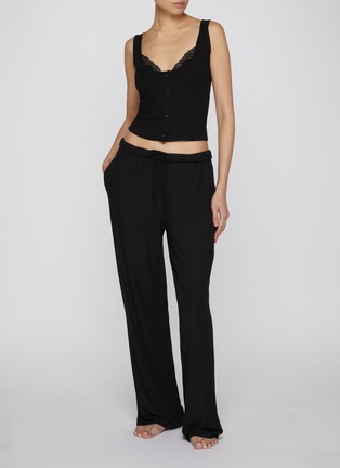 Back View - Click To Enlarge - SKIMS - Soft Lounge Tank With Lace Bralette