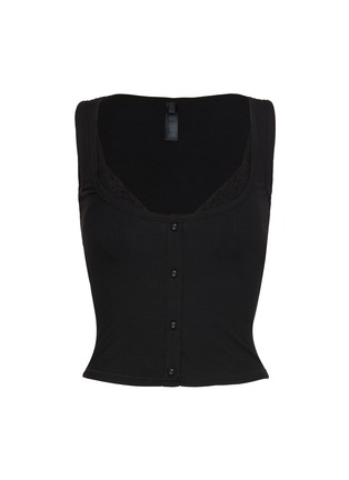 Main View - Click To Enlarge - SKIMS - Soft Lounge Tank With Lace Bralette