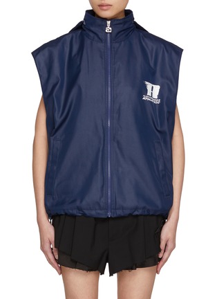 Main View - Click To Enlarge - ALEXANDERWANG - Graphic Print Zip Up Vest