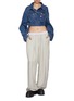 Figure View - Click To Enlarge - ALEXANDERWANG - Turned Down Elastic Waistband Pants