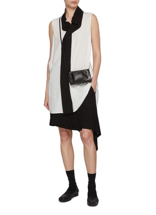 Figure View - Click To Enlarge - Y'S - Tie Style Asymmetrical Hem Sleeveless Top