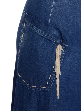  - Y'S - O-Flare Gusset Dark Wash Skirt
