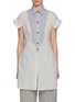 Main View - Click To Enlarge - Y'S - Hybrid Collar and Chest Asymmetrical Hem Shirt