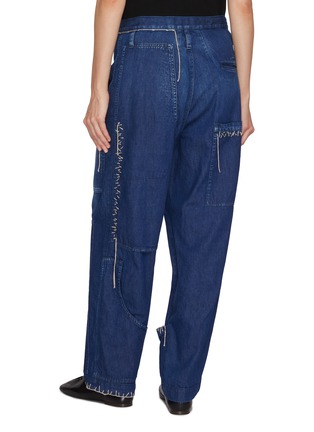 Back View - Click To Enlarge - Y'S - U-Patched Pocket Dark Wash Jeans