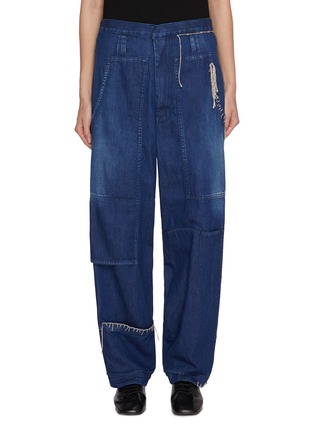 Main View - Click To Enlarge - Y'S - U-Patched Pocket Dark Wash Jeans