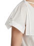  - Y'S - Draped Front Cap Sleeve Cotton Top