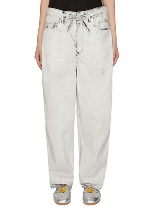 Main View - Click To Enlarge - BEAUTIFUL PEOPLE - Left Hand Twill Carved Light Wash Denim Jeans