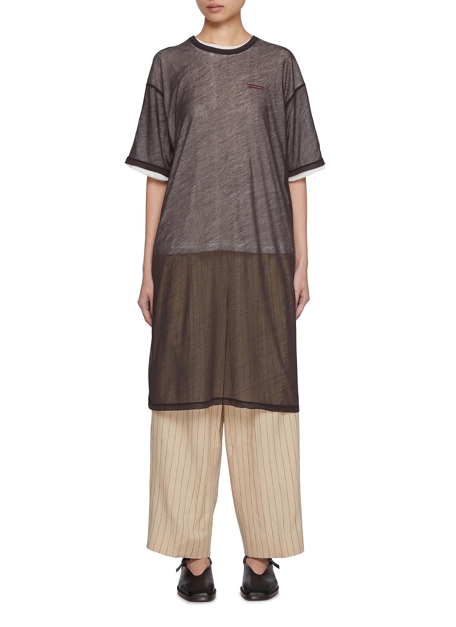BEAUTIFUL PEOPLE | Sheer Cotton Jersey Flip Top | Women