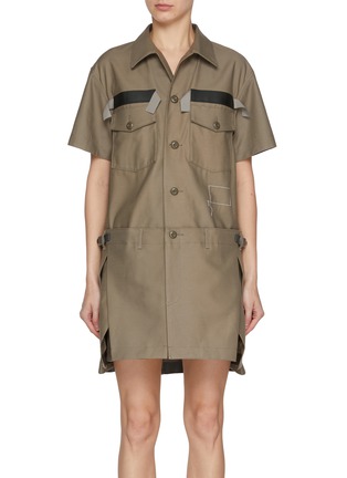 Main View - Click To Enlarge - SACAI - x WTAPS Multi Pocket Mini Dress