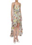 Figure View - Click To Enlarge - ALICE & OLIVIA - Tara Cascaded Ruffle Midi Dress