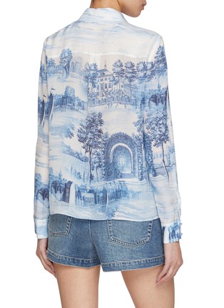 Back View - Click To Enlarge - ALICE & OLIVIA - Willa Placket Silk Shirt