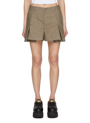 Main View - Click To Enlarge - SACAI - x WTAPS Pleated Shorts