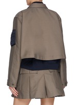 トップス Sacai 21aw Wool Knit x Suiting Jacket SACAI SUITING JACKET TAUPE NEW SEASON PARLOUR X ONLINE