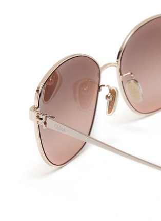 Detail View - Click To Enlarge - CHLOÉ - Marcie Metal Rectangle Sunglasses