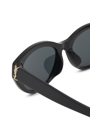 Detail View - Click To Enlarge - SAINT LAURENT - Recycled Acetate Oval Sunglasses