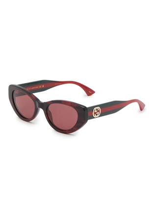 Main View - Click To Enlarge - GUCCI - Acetate Cat Eye Sunglasses