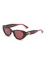 Main View - Click To Enlarge - GUCCI - Acetate Cat Eye Sunglasses