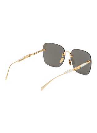 Figure View - Click To Enlarge - GUCCI - Metal Rectangular Sunglasses