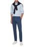 Figure View - Click To Enlarge - PT TORINO - Cotton Silk Blend Stretch Pants