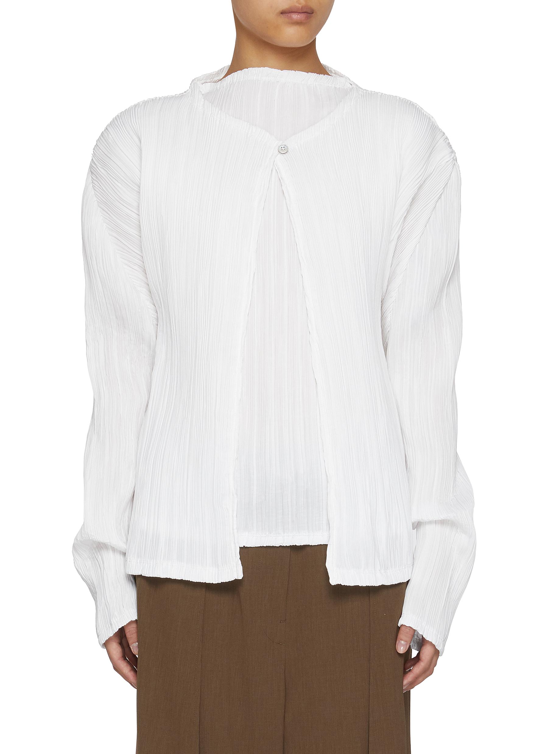 LE17SEPTEMBRE | Pleated Collarless Cardigan | Women | Lane