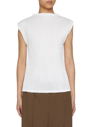 Main View - Click To Enlarge - LE17SEPTEMBRE - Pleated Mock Neck Sleeveless Top