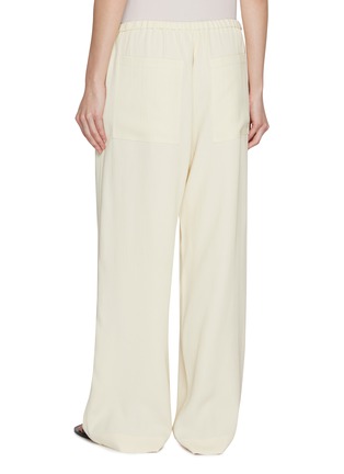 Back View - Click To Enlarge - TOTEME - Woven Striped Drawstring Trousers