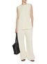 Figure View - Click To Enlarge - TOTEME - Woven Striped Drawstring Trousers