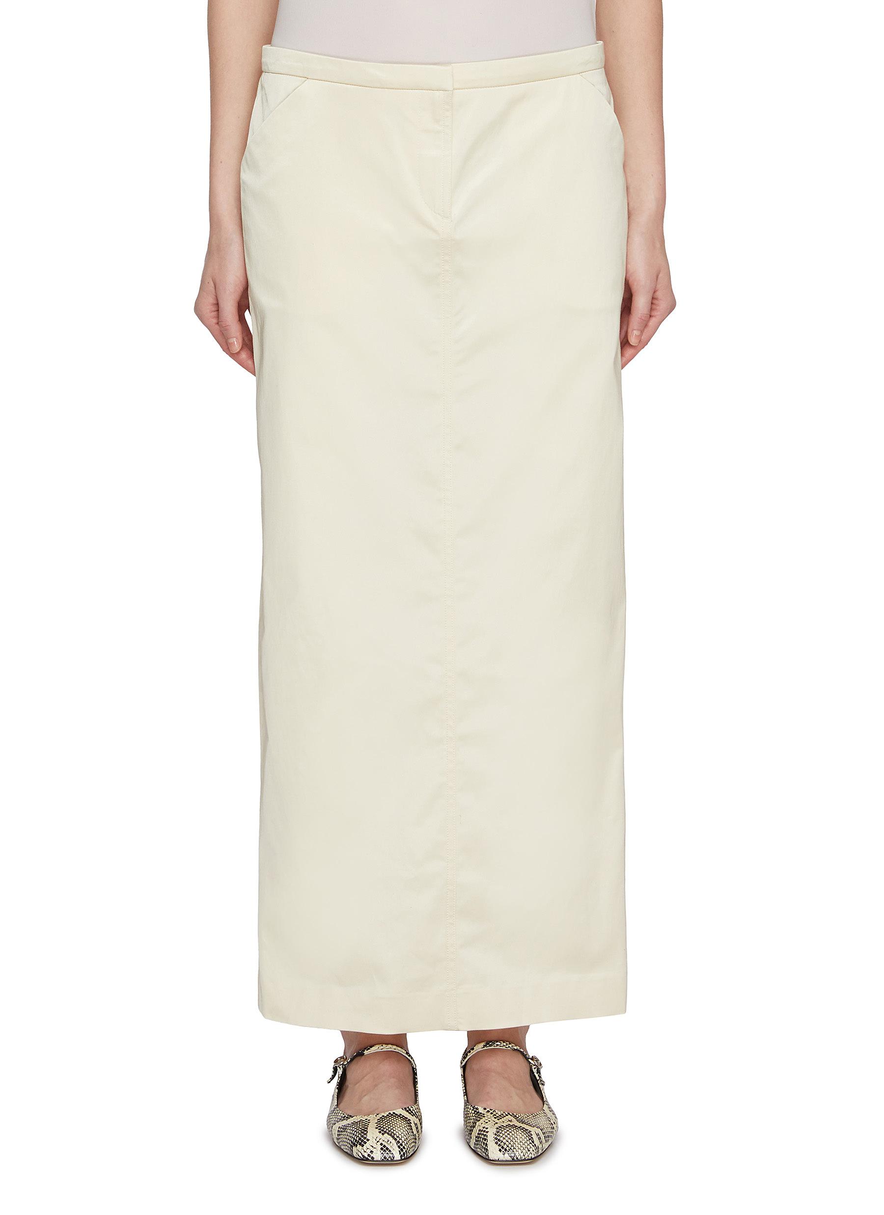 【WOOHWA】SUMIT BACK SLIT SK TOTEME | Back Slit Straight Skirt | Women | Lane Crawford