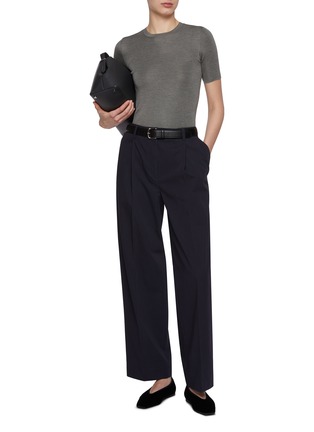 Figure View - Click To Enlarge - TOTEME - Slanted Pocket Cotton Trousers