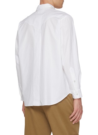 Back View - Click To Enlarge - TOGA VIRILIS - Typewriter Western Back Split Cotton Shirt