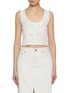 Main View - Click To Enlarge - EENK - Lace Cropped Knit Vest