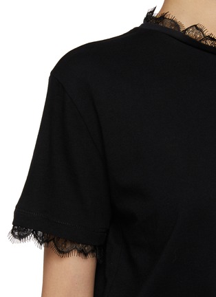  - EENK - Lace Trim Cotton T-shirt