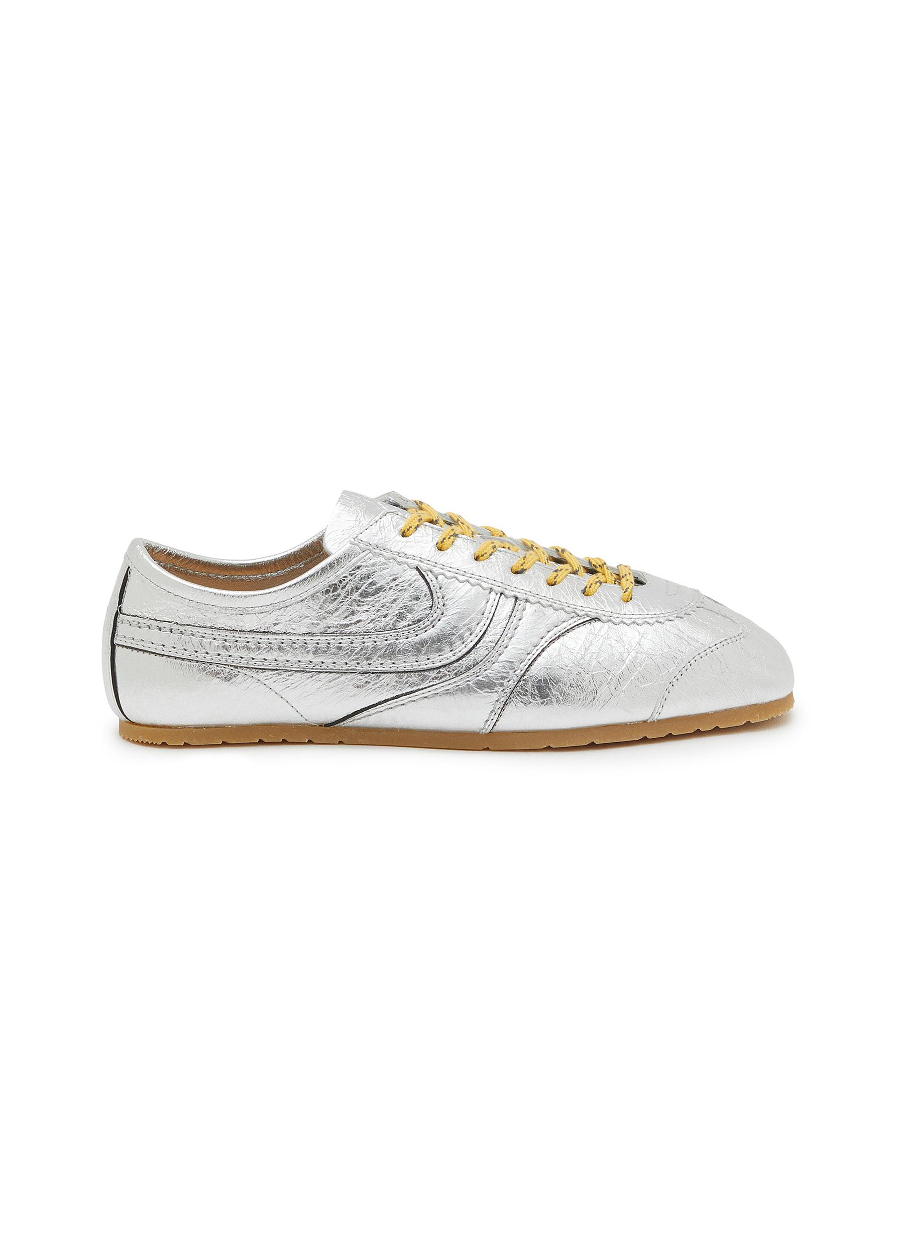 DRIES VAN NOTEN | LEATHER LOW SNEAKERS GREY スニーカー DRIES VAN NOTEN | Dustin Low Top Leather Women's Sneakers