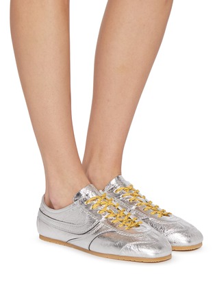 DRIES VAN NOTEN | LEATHER LOW SNEAKERS GREY スニーカー Dries Van Noten Men's Leather and Suede Low-Top Sneakers