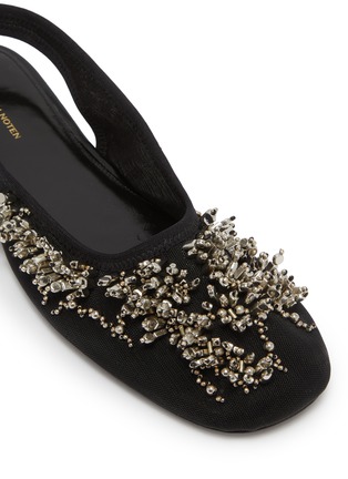 Detail View - Click To Enlarge - DRIES VAN NOTEN - Embroidered Mesh Slingback Flats