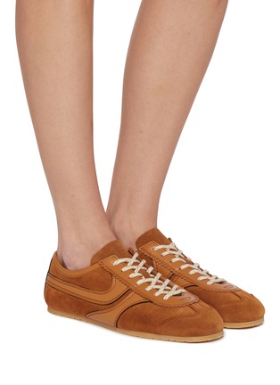 Figure View - Click To Enlarge - DRIES VAN NOTEN - Dustin Low Top Suede Women's Sneakers