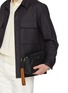 Figure View - Click To Enlarge - ZEGNA BAGS - Double Zip Leather Pouch