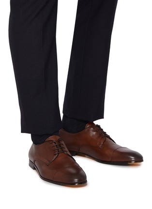 Figure View - Click To Enlarge - DOUCAL'S - Cap Toe Leather Derby Shoes