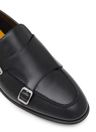 Detail View - Click To Enlarge - DOUCAL'S - Adler Double Buckle Leather Loafers