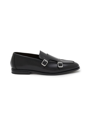 Main View - Click To Enlarge - DOUCAL'S - Adler Double Buckle Leather Loafers