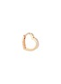 Main View - Click To Enlarge - REPOSSI - Extra Small Antifer 18K Pink Gold Diamond Single Hoop Earring