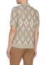 Back View - Click To Enlarge - PIACENZA 1733 - Thread To Thread Argyle Knit Cotton Polo Shirt
