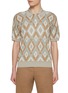 Main View - Click To Enlarge - PIACENZA 1733 - Thread To Thread Argyle Knit Cotton Polo Shirt