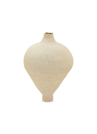 Main View - Click To Enlarge - TANIA WHALEN CERAMICS - Swirl Moon Vessel — White