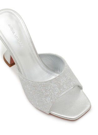 Detail View - Click To Enlarge - AMINA MUADDI - Lupita 95 Satin Heeled Sandals