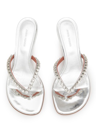 Detail View - Click To Enlarge - AMINA MUADDI - Gigi 45 Leather Heeled Sandals