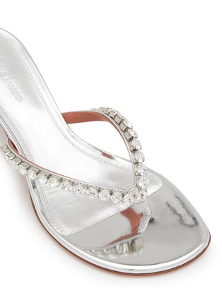 Detail View - Click To Enlarge - AMINA MUADDI - Gigi 45 Leather Heeled Sandals