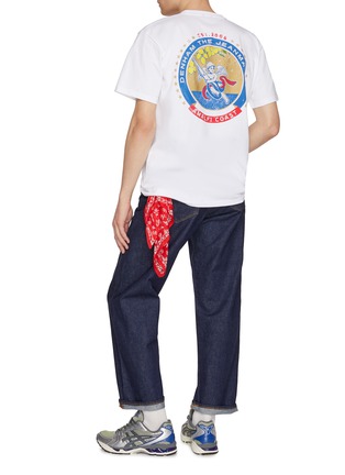 Figure View - Click To Enlarge - DENHAM - Cherub Back Graphic Print Cotton T-Shirt