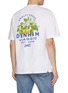 Back View - Click To Enlarge - DENHAM - Botanical Back Graphic Print Cotton T-Shirt